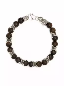 Браслет с бусинами Emanuele Bicocchi, коричневый
