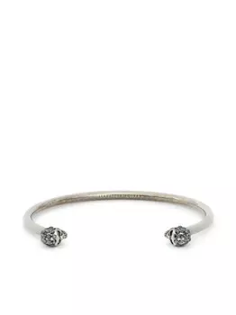 Браслет с черепами Alexander McQueen, серебряный