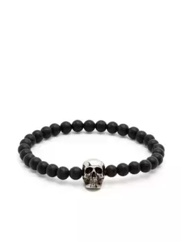 Браслет с декором Skull Alexander McQueen, черный