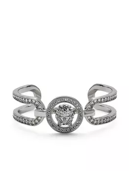 Браслет с головой Медузы, украшенный стразами Versace, серебряный