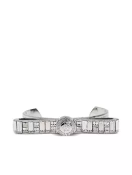 Браслет с кристаллами Медузы Versace, серебряный