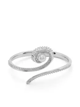 Браслет с кристаллами Swarovski, серебяный