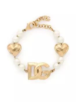 Браслет с логотипом DG DOLCE & GABBANA, золотой