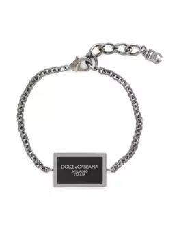 Браслет с логотипом DOLCE & GABBANA, серебяный