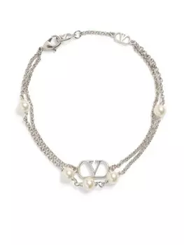 Браслет с логотипом VLogo Signature Valentino Garavani, серебряный