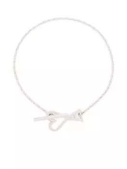 Браслет с монограммой Ami De Coeur AMI Paris, серебряный