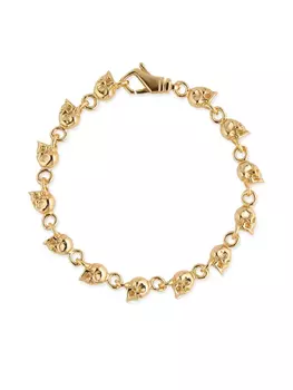 Браслет с несколькими черепами Emanuele Bicocchi, золотой