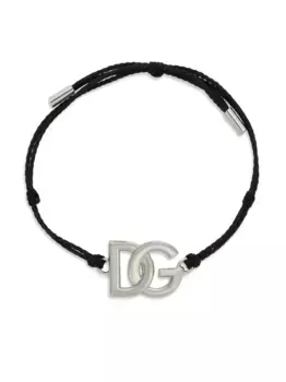 Браслет с подвеской-логотипом DG DOLCE & GABBANA, серебяный