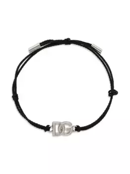 Браслет с подвеской-логотипом DG DOLCE & GABBANA, серебяный