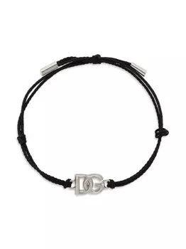 Браслет с подвеской-логотипом DG Dolce & Gabbana, серебряный