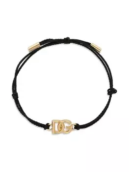 Браслет с подвеской-логотипом DG Dolce & Gabbana, золотой
