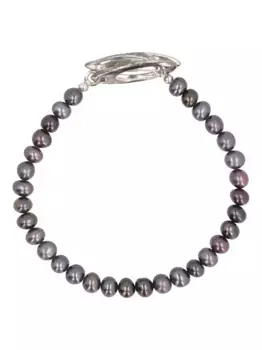 Браслет с жемчугом SWEETLIMEJUICE, серый