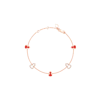 Браслет Satoir из розового золота с бриллиантами и эмалью Qeelin