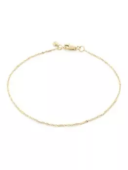 Браслет Shimmer Chain из желтого золота Monica Vinader, золотой