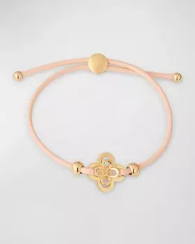 Браслет-слайдер Kira Clover Tory Burch, цвет Tory Gold / Pink