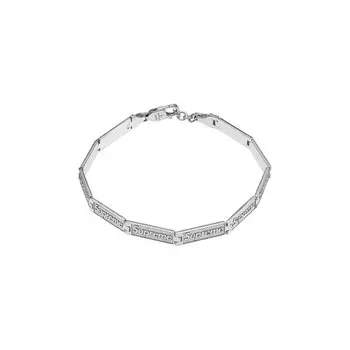 Браслет Supreme x Jacob & Co. Logo Link Bracelet, цвет Sterling Silver