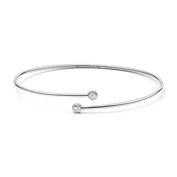 Браслет Tiffany & Co. Elsa Peretti Diamond Hoop Single-row, платина