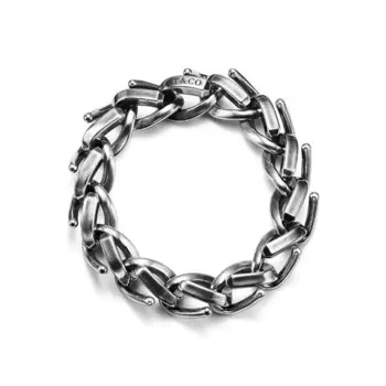 Браслет Tiffany & Co. Large Link, черненное серебро