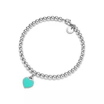 Браслет Tiffany & Co. Return to Tiffany Bead Tiffany Blue, серебро/бриллиант