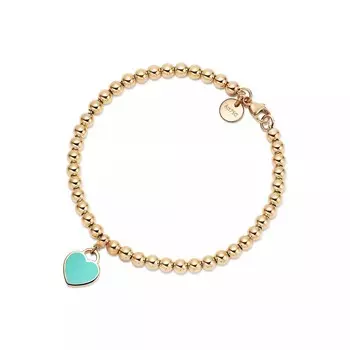 Браслет Tiffany & Co. Return to Tiffany Mini Heart Tag Bead, золото