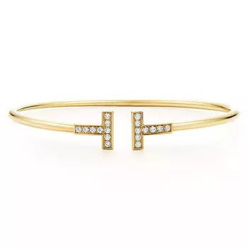 Браслет Tiffany & Co Tiffany T Diamond Wire, золото