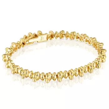 Браслет Tous Bold Bear Chain With Bear Motifs, позолоченное серебро