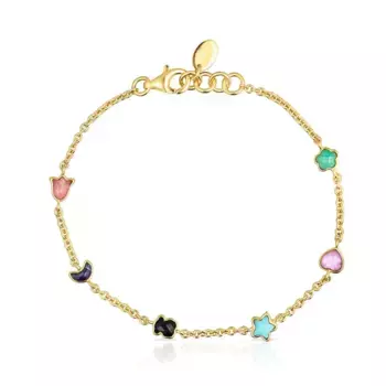 Браслет Tous Glory, позолоченное серебро/драгоценные камни