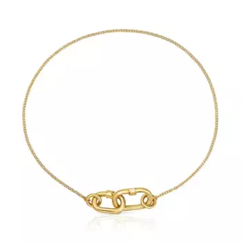 Браслет Tous Hold Oval Double Chain, золото