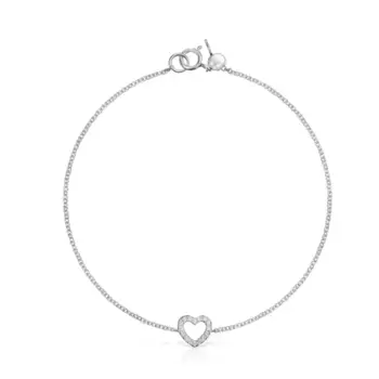 Браслет Tous Les Classiques Heart, белое золото/бриллианты