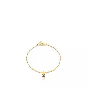 Браслет Tous Luah Bear With Quartz, позолоченное серебро