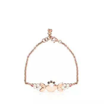 Браслет Tous Real Sisy With Gemstones, розовое серебро