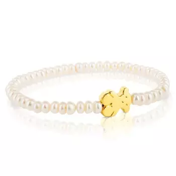 Браслет Tous Sweet Dolls Bear Motif, золото/жемчуг