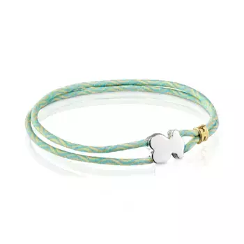 Браслет Tous Sweet Dolls Elastic, серебро/мятный
