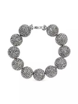 Браслет украшенный бисером Balenciaga, серебряный