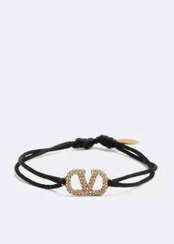 Браслет VALENTINO GARAVANI VLogo Signature bracelet с логотипом, черный