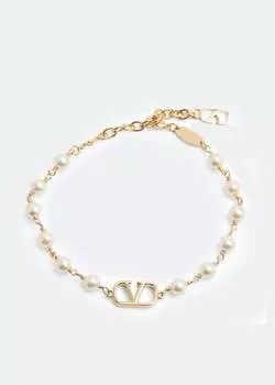 Браслет VALENTINO GARAVANI VLogo Signature pearl bracelet, золотой