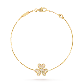 Браслет Van Cleef & Arpels Frivole, мини модель, 18-ct желтое золото, бриллиант