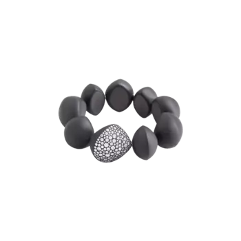 Браслет Vhernier Trottola из черного титана с бриллиантами