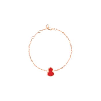 Браслет Wulu из розового золота и красного агата Qeelin