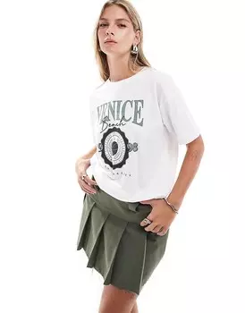 Brave Soul – белая футболка оверсайз с рисунком