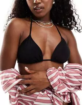 Brave Soul - Черный лиф бикини с треугольными чашками