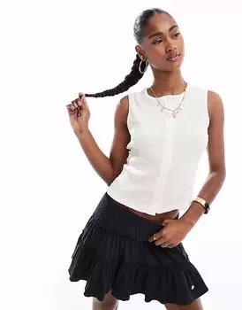 Brave Soul - Фактурный топ на пуговицах спереди кремового цвета