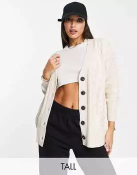 Brave Soul jenner Удлиненный кардиган косой вязки цвета слоновой кости