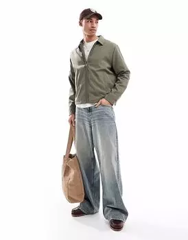 Brave Soul - Короткая куртка оливково-зеленого цвета с воротником