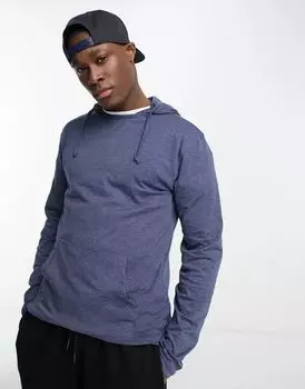 Brave Soul – топ с капюшоном и длинными рукавами синего джинсового цвета