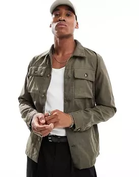 Brave Soul – зеленая куртка-рубашка на пуговицах цвета хаки