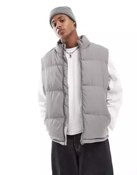 Brave Soul – Жилет светло-серого цвета с воротником-стойкой