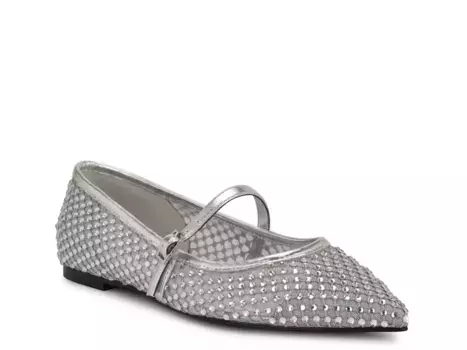 Bray Балетки Nine West, Silver Metallic