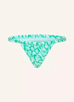 Бразильские плавки бикини animal instinct SEAFOLLY, цвет TRKIS/GRN/ECRU