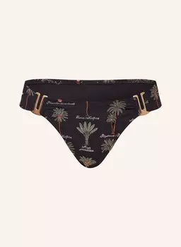 Бразильские плавки бикини арт-гербарии Watercult, черный